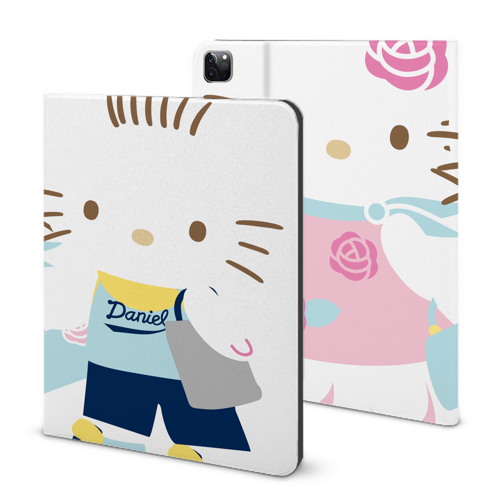 （画像用） Hello Kitty ハローキティ IPad ケース ブック型 PUレザー TPU 耐衝撃 軽量 薄型 ペン収納なし 全面保護 IPad 各モデル対応